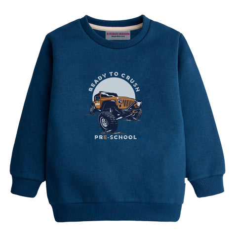 READY TO CRUSH BOYS LONG SLEEVE NAVY SWEAT-SHIRT