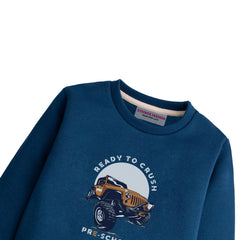 READY TO CRUSH BOYS LONG SLEEVE NAVY SWEAT-SHIRT
