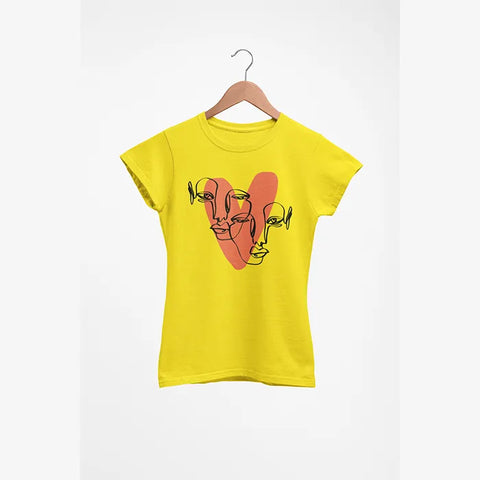HEART JUNIOR C.YELLOW GIRLS T.SHIRT