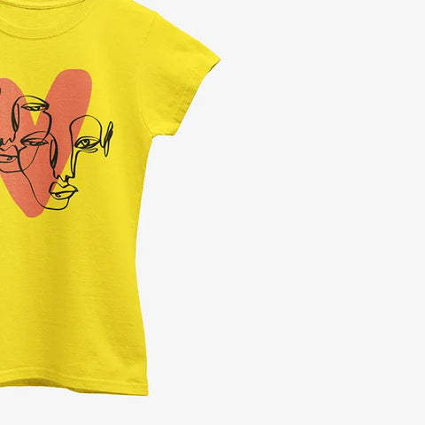 HEART JUNIOR C.YELLOW GIRLS T.SHIRT