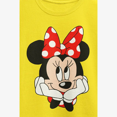 MINNIE JUNIOR C.YELLOW GIRLS T.SHIRT