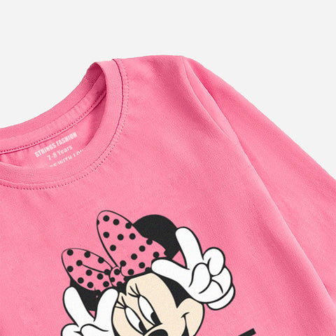 DIGITAL PRINTED STAY AWESOME COSMOS PINK GIRLS LONG SLEEVE T.SHIRT