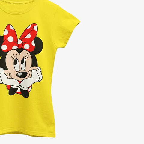 MINNIE JUNIOR C.YELLOW GIRLS T.SHIRT