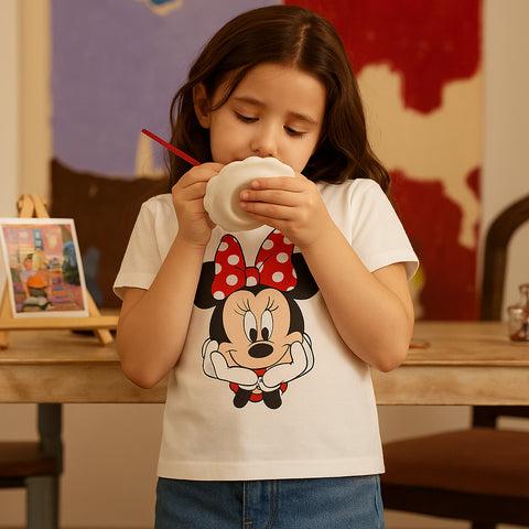 DIGITAL PRINTED MINNIE 2 SNOW WHITE JUNIOR GIRLS T.SHIRT