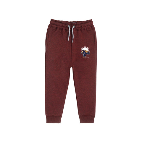 MONSTER TRUCK JUNIOR BOY BURGUNDY FLEESE TRACK SUIT