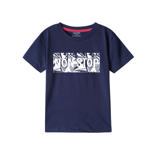 NONSTOP NAVY PRINTED BOYS T.SHIRT 2000