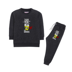 THANK YOU JUNIOR BOY CHARCOAL COLOR TRACK SUIT