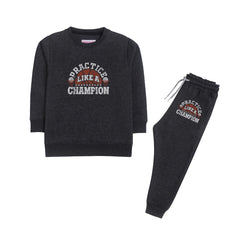 CHAMPION JUNIOR BOY CHARCOAL COLOR TRACK SUIT