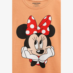 MINNIE JUNIOR ORANGE GIRLS T.SHIRT