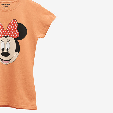 MINNIE 2 JUNIOR ORANGE COLOR GIRLS T.SHIRT