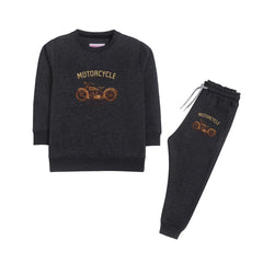 MOTORCYCLE JUNIOR BOY CHARCOAL COLOR TRACK SUIT