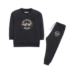 FEEL THE SPEED JUNIOR BOY CHARCOAL COLOR TRACK SUIT