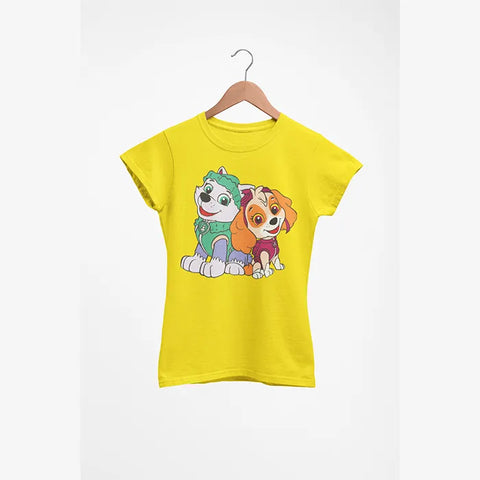 PAW JUNIOR C.YELLOW GIRLS T.SHIRT