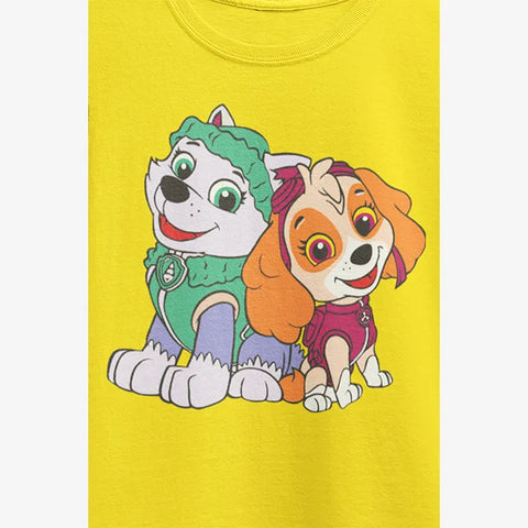 PAW JUNIOR C.YELLOW GIRLS T.SHIRT