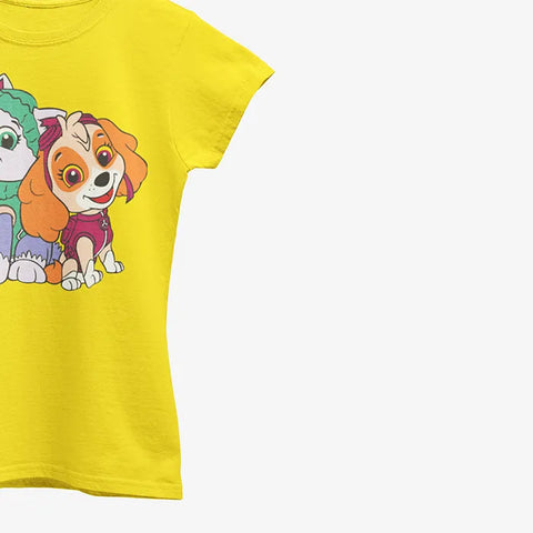 PAW JUNIOR C.YELLOW GIRLS T.SHIRT