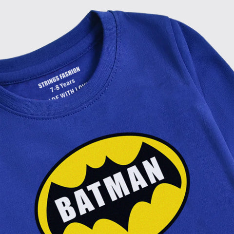 BATMAN NAVY PEONY BOYS LONG SLEEVE T.SHIRT