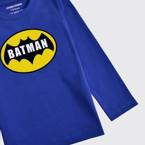 BATMAN NAVY PEONY BOYS LONG SLEEVE T.SHIRT