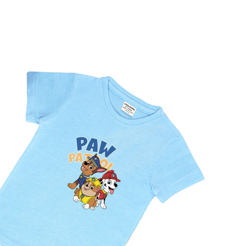 SKY BLUE GRAPHIC T-SHIRT PRINTED PAW PATROL
