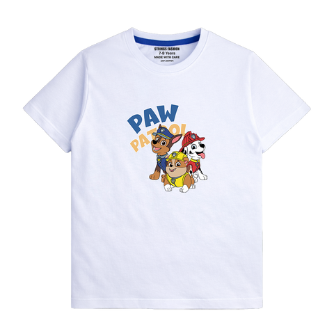 WHITE GRAPHICS PAW PATROL T-SHIRT