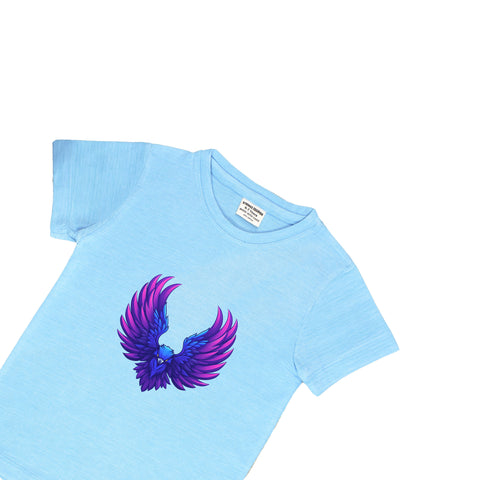 SKY BLUE GRAPHIC T-SHIRT PRINTED PHENIX