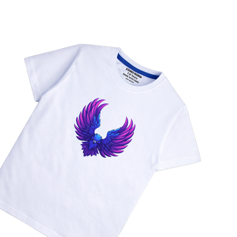 WHITE GRAPHICS PHONIX T-SHIRT