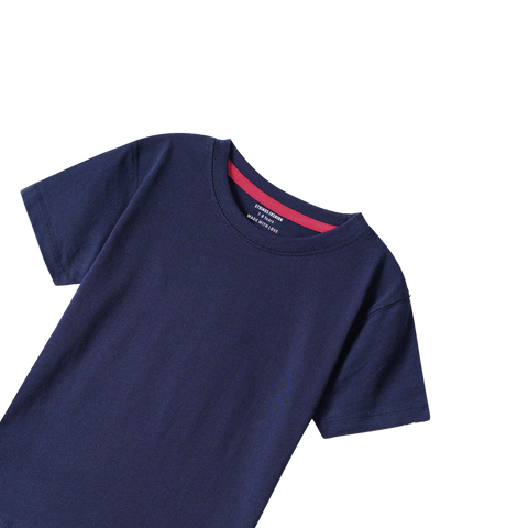 PLAIN NAVY PRINTED BOYS T.SHIRT