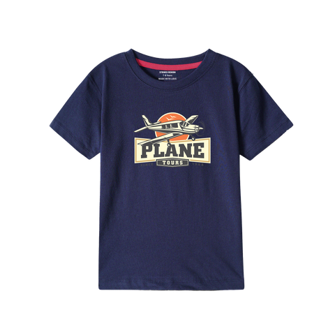 PLANE NAVY PRINTED BOYS T.SHIRT