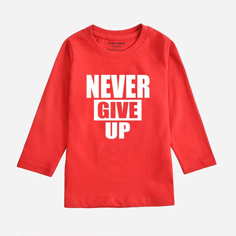 NEVER GIVE UP FEISTA GIRLS LONG SLEEVE T-SHIRT