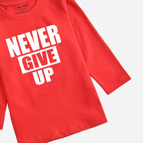 NEVER GIVE UP FEISTA GIRLS LONG SLEEVE T-SHIRT