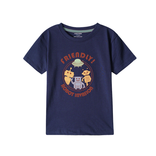 NAVY GRAPHICS REBORT T-SHIRT 2000