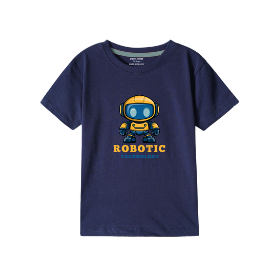 NAVY GRAPHICS ROBOTIC T-SHIRT 2000
