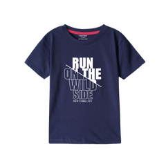 RUN OUT NAVY PRINTED BOYS T.SHIRT