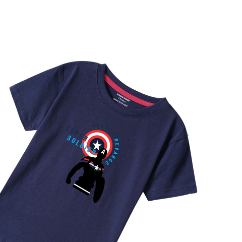 SOLDIER NAVY PRINTED BOYS T.SHIRT