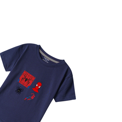 NAVY GRAPHICS SPIDER T-SHIRT