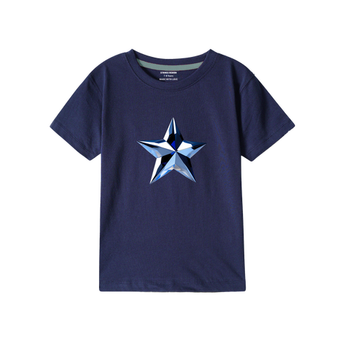 NAVY GRAPHICS STAR T-SHIRT