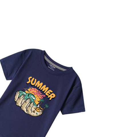 NAVY GRAPHICS SUMMER T-SHIRT