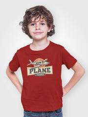 DIGITAL PRINTED PLANE JUNIOR MEHROON COLOR BOYS T.SHIRT