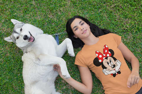 MINNIE JUNIOR ORANGE COLOR GIRLS T.SHIRT