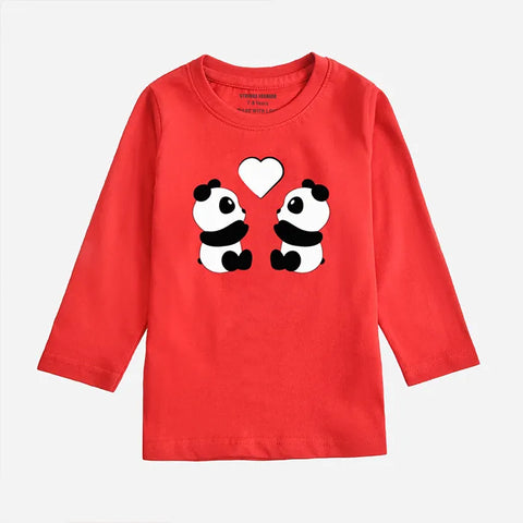 PANDA COUPLE FEISTA GIRLS LONG SLEEVE T-SHIRT