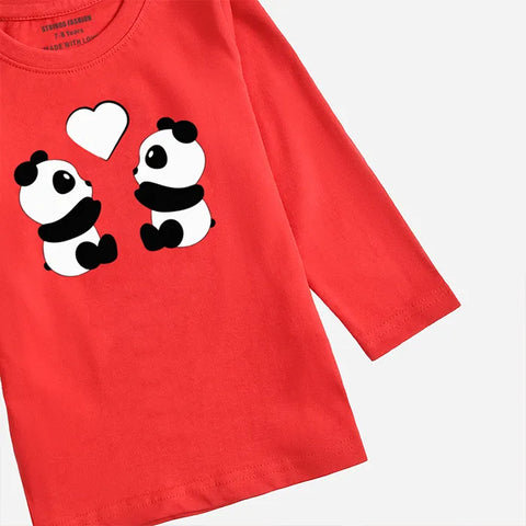 PANDA COUPLE FEISTA GIRLS LONG SLEEVE T-SHIRT