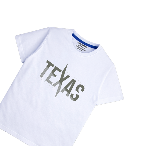 WHITE GRAPHICS TEXAS T-SHIRT