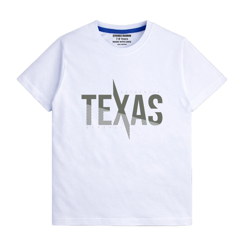 WHITE GRAPHICS TEXAS T-SHIRT