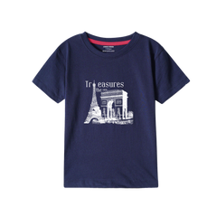 TREASURE NAVY PRINTED BOYS T.SHIRT