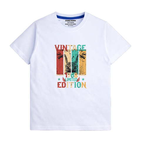 WHITE GRAPHICS VINTAGE T-SHIRT