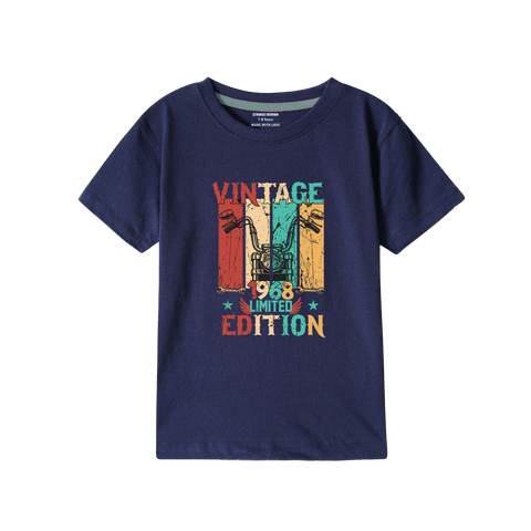 NAVY GRAPHICS VINTAGE T-SHIRT