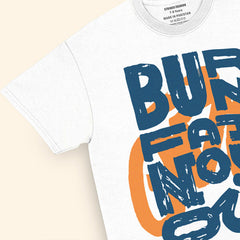 BURN FATE NOTE OIL PRINTED WHITE JUNIOR BOYS T.SHIRT