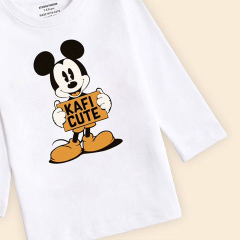 KAFI CUTE SNOW-WHITE GIRLS LONG SLEEVE T-SHIRT