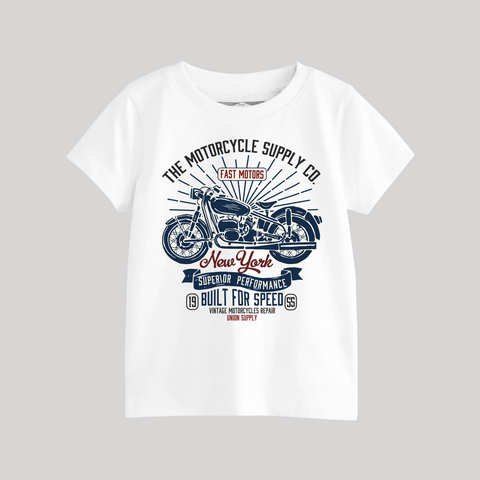 FAST RACER JUNIOR WHITE COLOR BOYS T.SHIRT