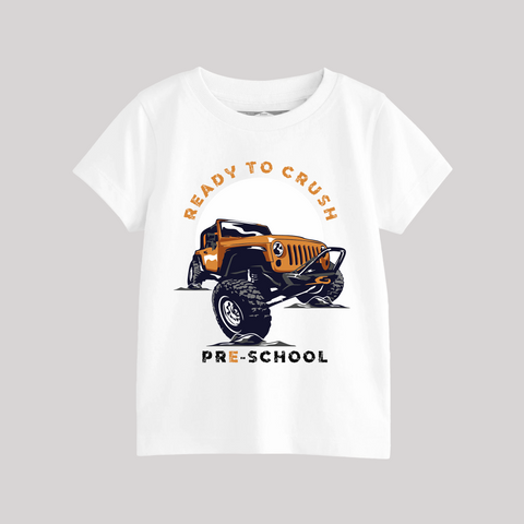 MONSTER TRUCK JUNIOR WHITE COLOR BOYS T.SHIRT