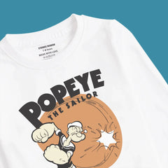 POPEYE WHITE BOYS LONG SLEEVE T.SHIRT